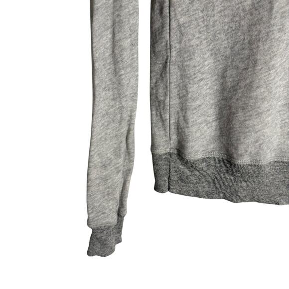 n:Philanthropy Gray Mock Collar Cut Out V-Neck Long Sleeve Sweatshirt Size XS - Picture 7 of 12
